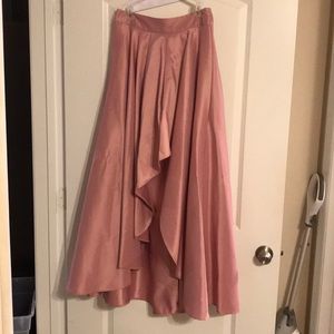 Pink hi-low formal skirt